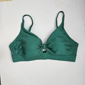 Green Ribbed Bralette